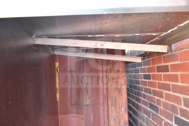 Commercial workstation with Alto Shaam 200-CW cold pan drop-in, two round steam wells, stainless finish, good condition.