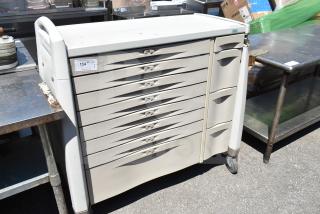Capsa Solutions XL2097599 cart with multiple drawers on commercial casters, label indicating item number 154.