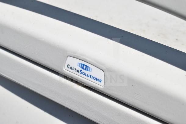 Capsa Solutions XL2097599 cart in white with logo, on commercial casters; condition looks gently used.