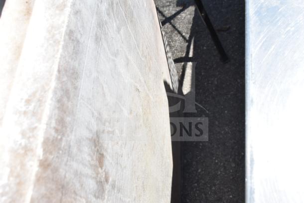 Two weathered countertops shown side by side, featuring aged surfaces, suitable for restoration projects.