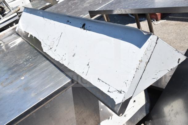 Sapphire Wall Mount Shelf, metal, shows significant wear and scratches, rectangular design, industrial-style bracket.