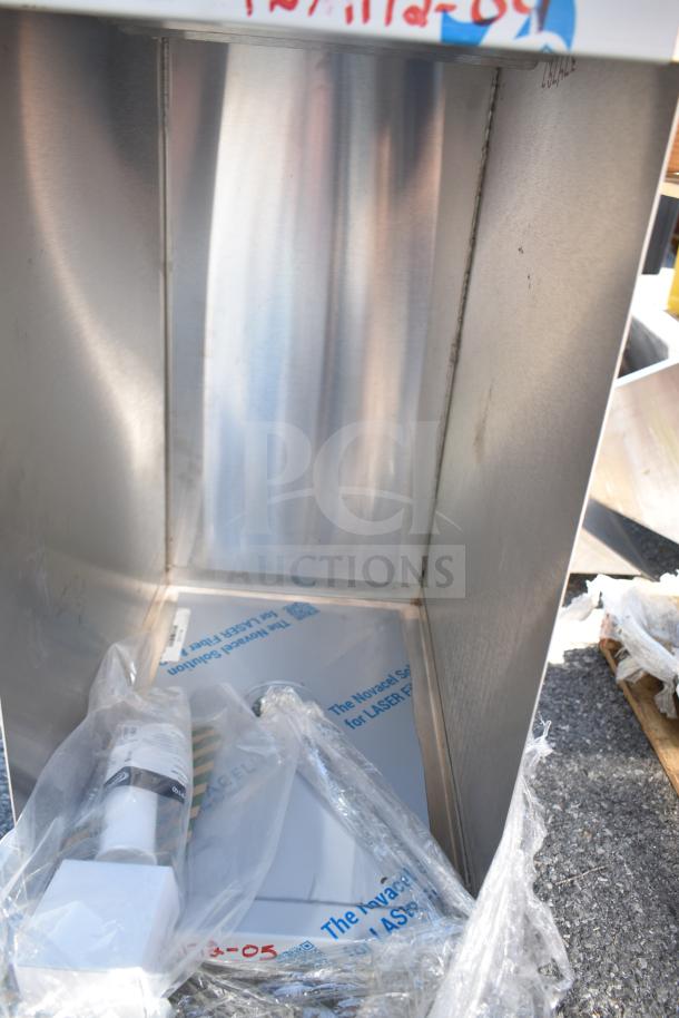 Brand new Eagle Group FBGR12-18 1800 Series 12" modular glass rack storage unit with flatboard top, stainless steel.