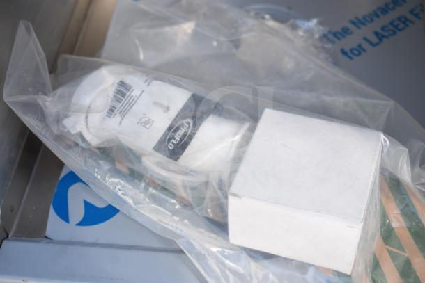 BRAND NEW Eagle Group FBGR12-18 1800 Series 12" Modular Glass Rack Storage Unit with Flatboard Top, still in packaging.