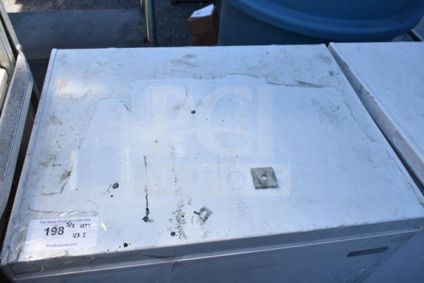 Magic Chef HMCF5W4 chest freezers, 115V, 1 phase, sold in sets of two; visible wear; auction tag "198 qty."