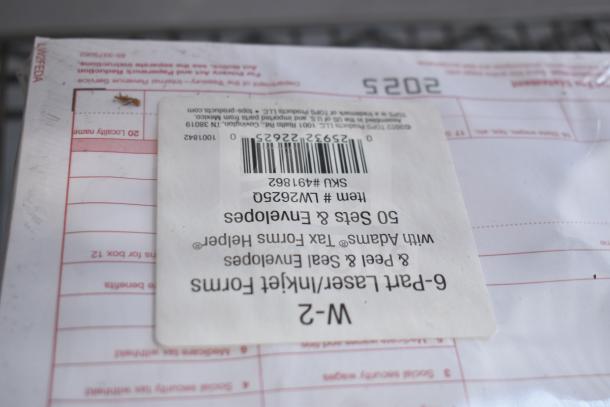 50 sets of 6-part laser inkjet forms, labeled with barcode and SKU #491682.