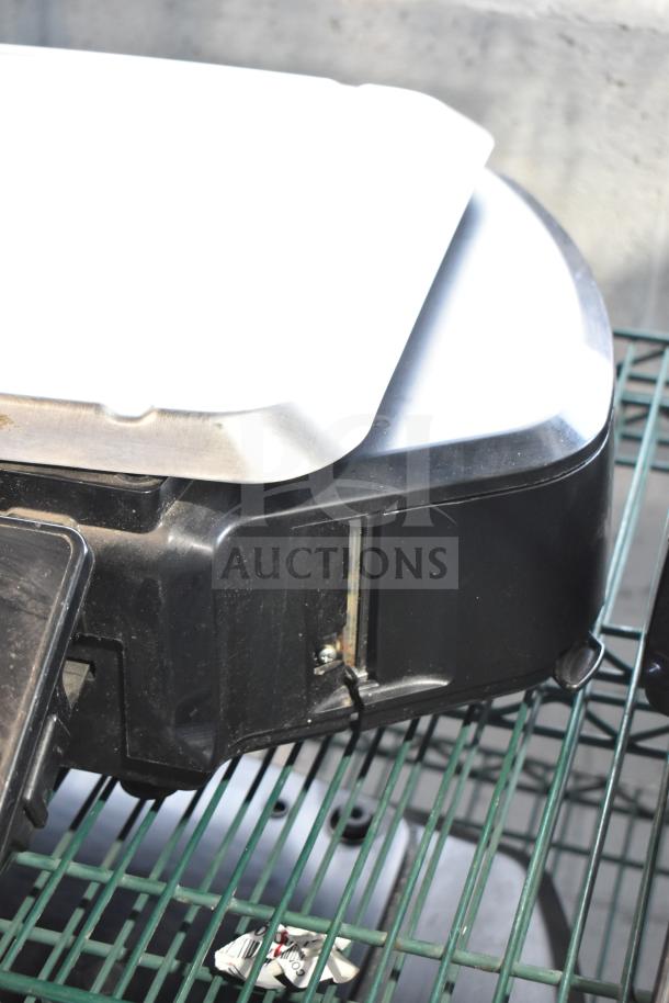 2016 Hobart HTi-7LH commercial food scale, used, no cord, 120/208-240V, 1 phase, black casing, stainless steel platform.