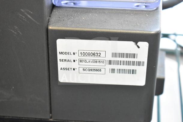 LavAzza 10080632 espresso machine with steam wand, 115V, 1 Phase, counter model. Visible model and serial numbers on label.