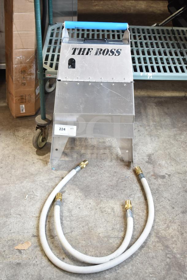 BRAND NEW The Boss Shortening Shuttle Handle, scratch and dent, metal construction, blue handle, includes hoses.