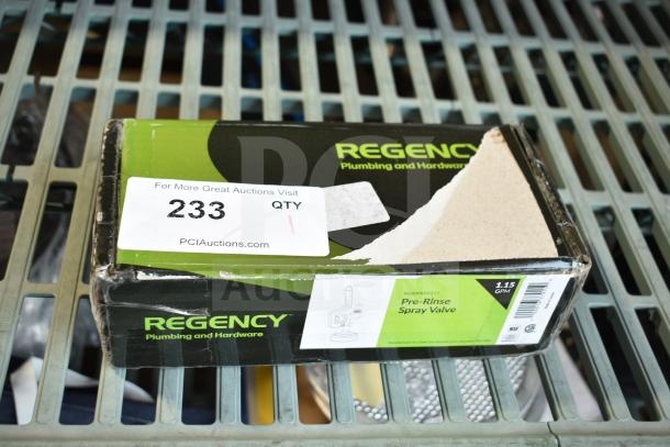 BRAND NEW Regency 600PRSV115 Pre-Rinse Spray Valve, 1.15 GPM, black, in box labeled "scratch and dent."