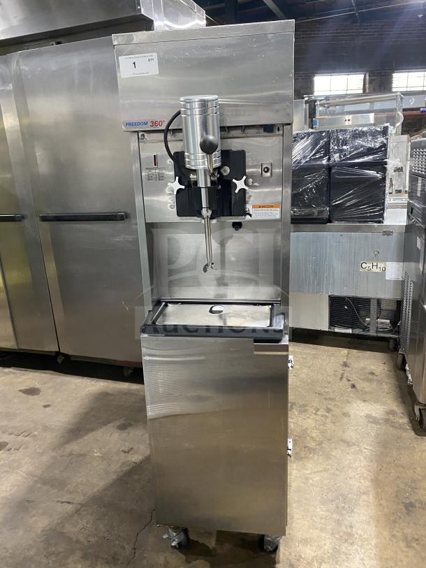 Electro Freeze Freedom 360 Series commercial milkshake machine, model 78RMT-232. Stainless steel, pressurized, 115/208-230V, 3 phase.