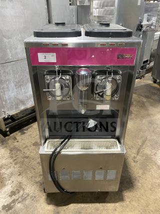Fabulous! Taylor Crown Dunkin Donuts Style Commercial Stainless Steel Double Flavor Floor Standing Frozen Drink, Margarita & Milkshake Machine! Model: 342D-27 SN: K6021040! 208-230V 1 Phase! On Casters!