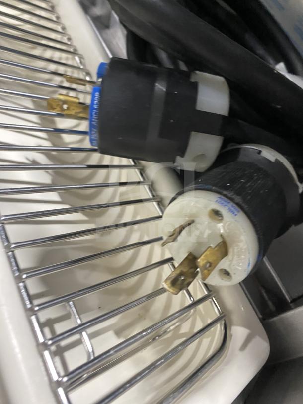 Taylor frozen drink machine, model 342D27, stainless steel, double flavor, on casters, 208-230V, commercial use.