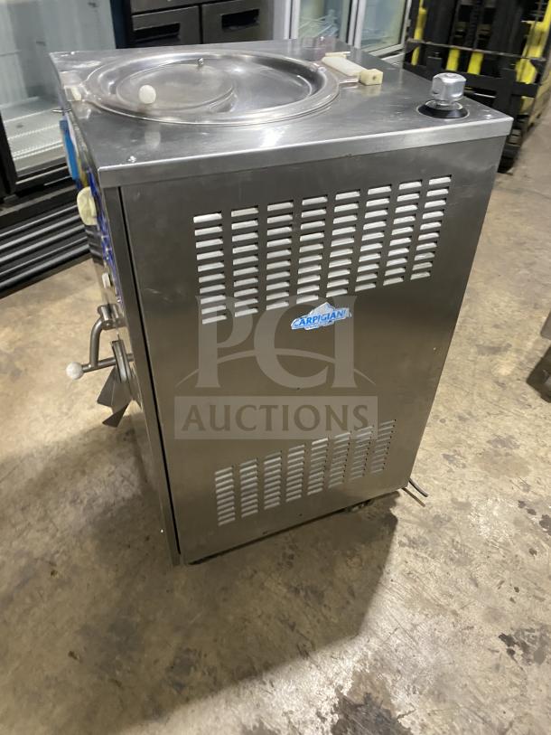 Carpigiani Pastocrema 55 commercial cream cooker/pasteurizer, stainless steel, 220V 3 phase, on casters, excellent condition.