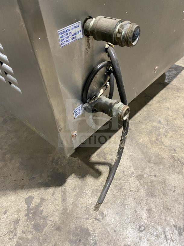 Carpigiani PASTOCREMA 55 cream cooker/pasteurizer, stainless steel, 220V 3 phase, on casters, water inlet/outlet marked.