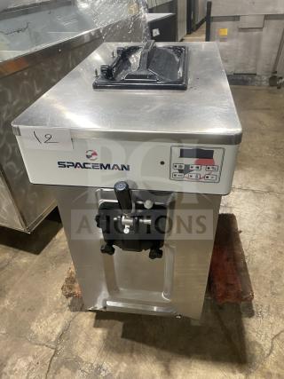 Spaceman 6236C stainless steel soft serve ice cream machine, electric-powered, countertop model, 220V 1 Phase, SN: 2300996.