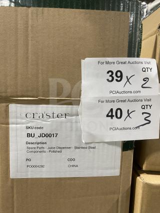 Amazing! Caster Commercial Stainless Steel Juice Dispenser! Model: BU_JD0017! 3X Your Bid!