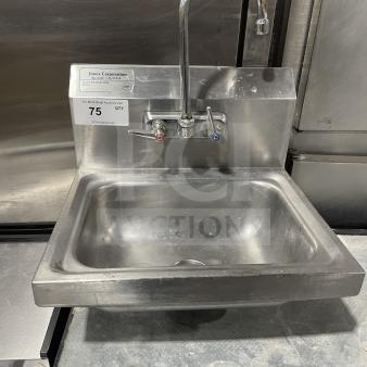 Sweet! Jimex Corporation Commercial Stainless Steel Wall-Mount Hand Sink! With Back Splash!