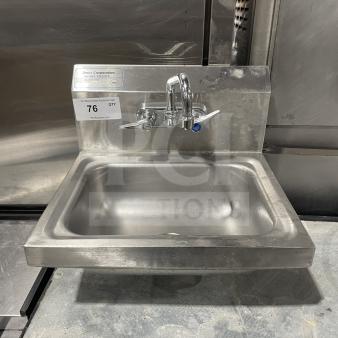 Nice! Jimex Corporation Commercial Stainless Steel Wall-Mount Hand Sink! With Back Splash! Model: SSH-14!