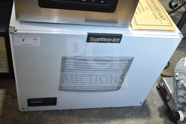 Brand new Scotsman MC0330MAX-32A ice machine. Medium cube, 365 lb capacity, 208/230 volts, 1 phase. Scratch and dent condition.