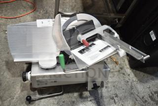 2023 Bizerba GSP HD Meat Slicer, 120V, pristine condition, visible controls, Bizerba label, auction tag displayed.