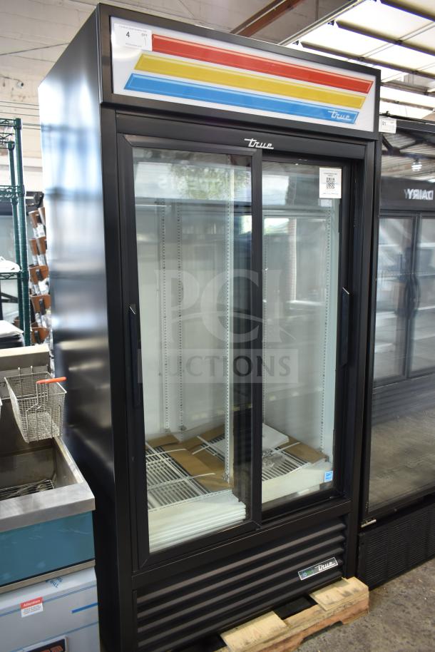 Brand new True GDM-33-HC-LD 2025 commercial 2-door reach-in cooler merchandiser, 115V, 1 phase, scratch and dent.