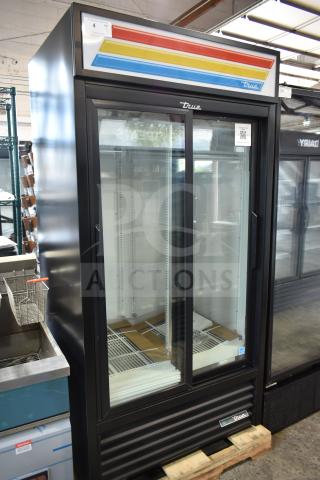 Brand new True GDM-33-HC-LD 2025 commercial 2-door reach-in cooler merchandiser, 115V, 1 phase, scratch and dent.