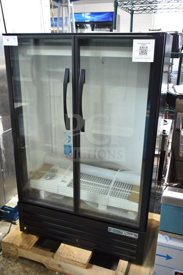 Brand new 2024 True TVM-36SL-HC 2-door commercial reach-in cooler merchandiser, 115 volts, 1 phase, scratch and dent.