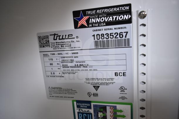 BRAND NEW 2024 True TVM-36SL-HC Cooler, 2 Door, 115V, 1 Phase, Scratch and Dent condition. Serial: 10835267.