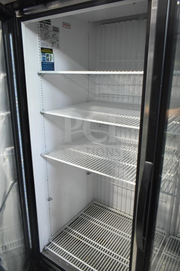 2020 True GDM-49F-HC 2 Door Reach-In Freezer Merchandiser, metal shelves, pristine condition, tested and working.