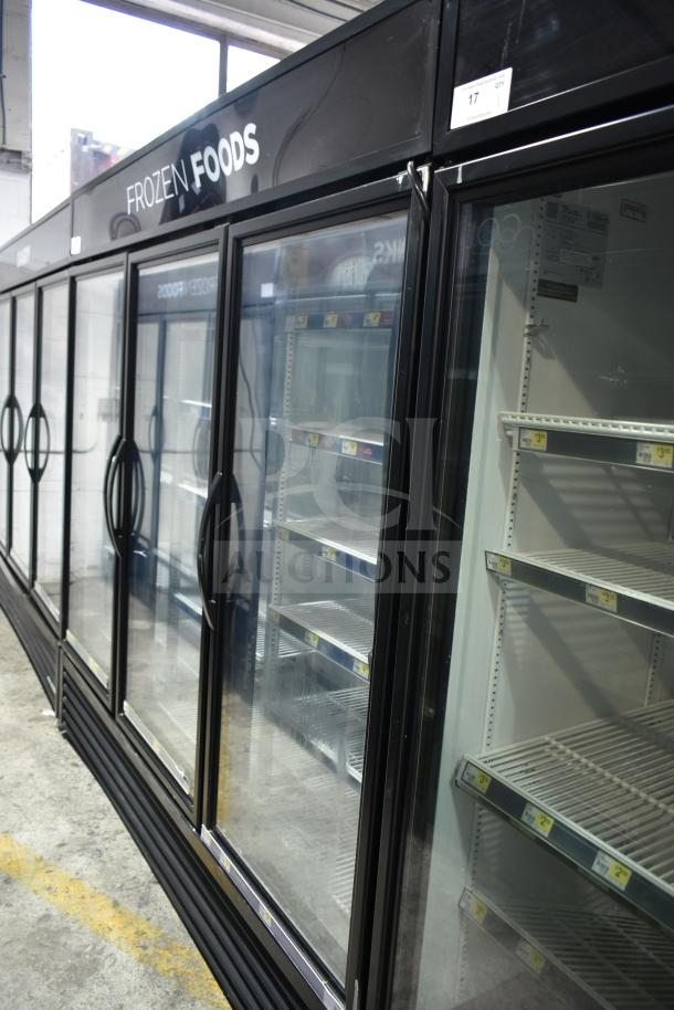 2017 True GDM-72F-HC, 3-door commercial freezer merchandiser, tested and working, 115/208-230V, 1 phase.