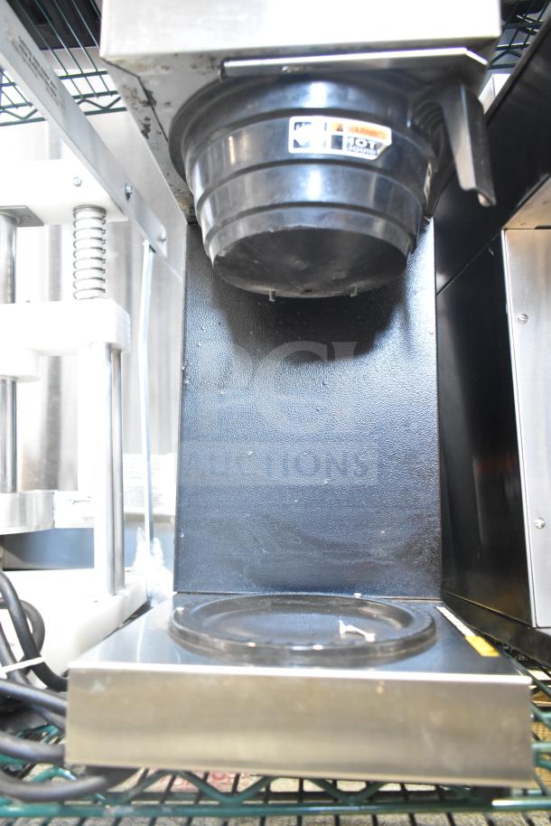 2024 Bunn VPR black pourover coffee brewer with upper and lower warmers, model 33200.0015, in used condition.