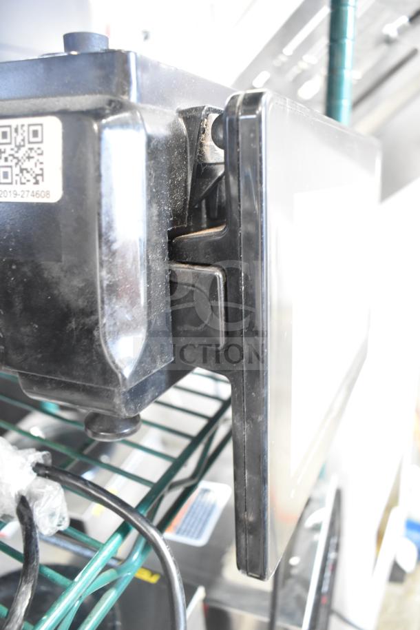 2017 Hobart HTi-7LH26 commercial scale on shelf, black casing, visible QR code. Tested and working. 120/208-240V, 1 phase.