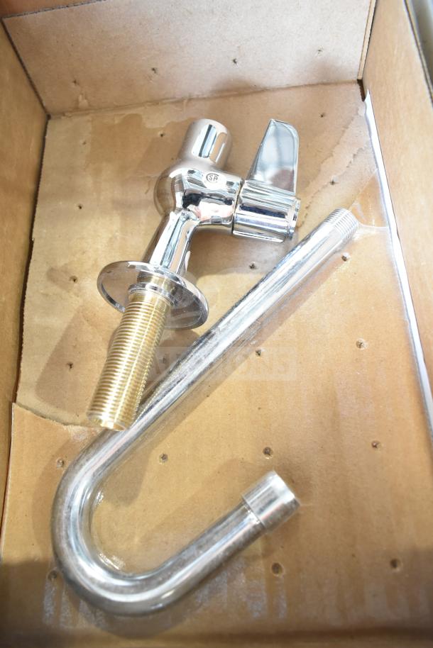 Brand new 5105F1SLX03 T&S deck mounted faucet with 2 13/16" gooseneck spout, single inlet, laminar flow, lever handle.