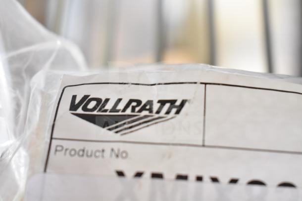 "Vollrath XMIX8202 Emergency Stop Switch in packaging, brand label visible. New condition, part of scratch and dent auction lot."