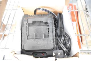 BRAND NEW SCRATCH AND DENT BOP20 Charger, black, coiled cable, indicators visible, boxed condition.