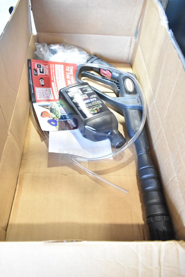 Brand new Simpson 4,500 PSI pressure washer spray gun, scratch and dent, includes side assist handle, in box.