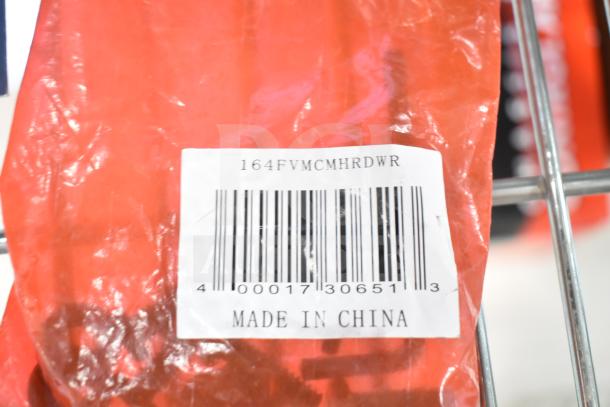 Red package with barcode labeled "164FVMCMHRDWR," marked "Made in China." Part of auction lot with HP, Heatcraft, and Lancaster items.