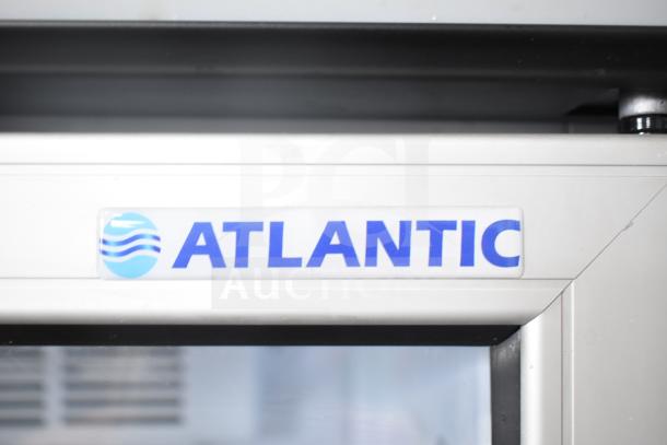 Atlantic USS 374 DTKL commercial cooler, single door, 115V, 1 phase; brand logo visible on the frame.