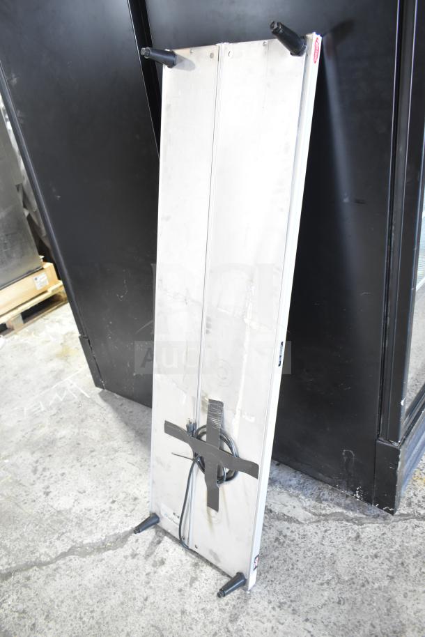 Brand new Hatco GRS-60-H 60"x17.5" Glo-Ray green heated shelf warmer, 120V, 1 phase, visible surface imperfections.