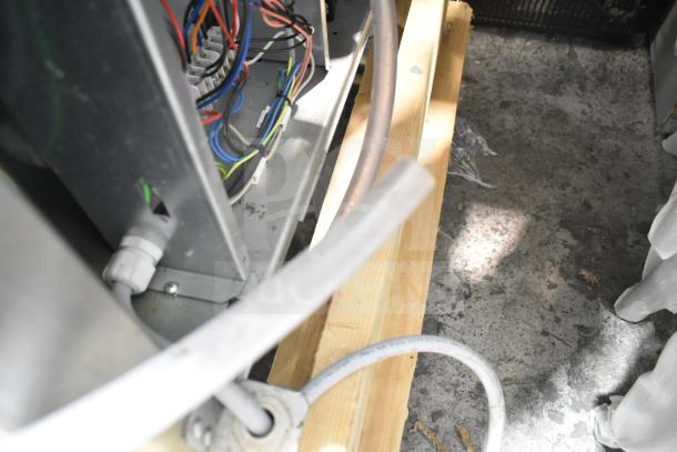 2022 Desmon GBF-15+ETL Stainless Steel Blast Chiller Shock Freezer detail view, circuitry visible. 220V, 3 Phase.