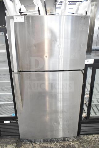 2016 Whirlpool WRT511SZDM00 reach-in cooler with freezer, stainless steel, 115V, 1 phase, some visible wear.