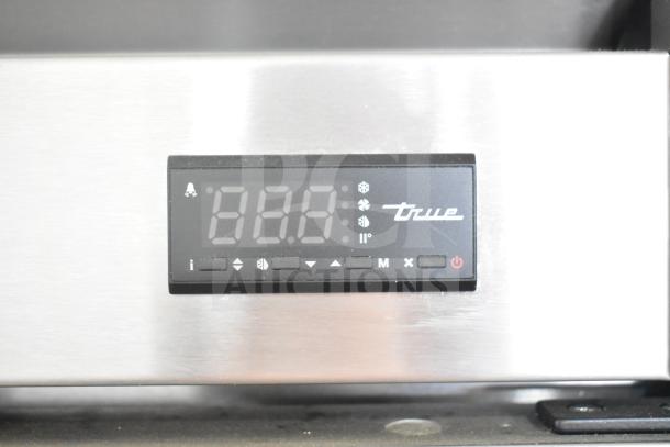 2020 True T-19F-HC freezer control panel showing digital display and True logo. Clean, stainless steel finish.