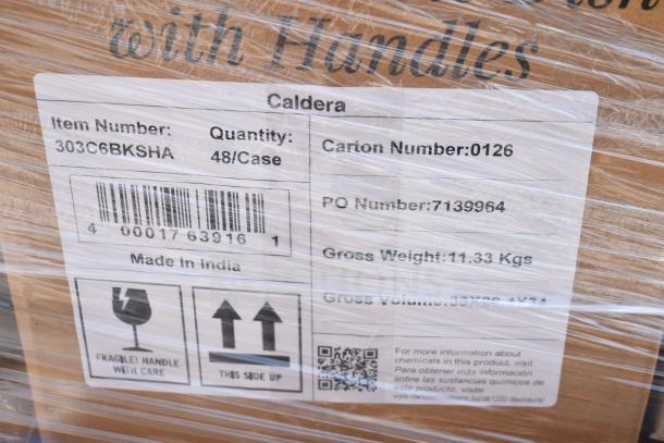 29 brand new scratch and dent items, including fry basket and julienne disc. Box label shows item 303C6BKSHA, 48/case, 11.33 kgs, made in India.