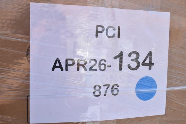 Bulk auction lot of 19 new scratch and dent items including lids, hot cups, clamshells. Labeled APR26-134.