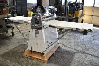 Brand new Estella DSF94 94" reversible dough sheeter, 110V, 1 phase, minor scratches. Model 348DSF94.