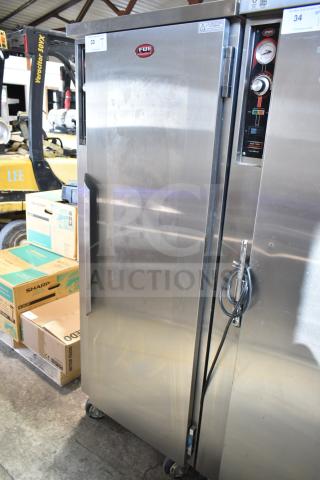 2024 FWE TS-1633-36P heated holding cabinet on casters, stainless steel, 115V, 1 phase, visible controls, good condition.