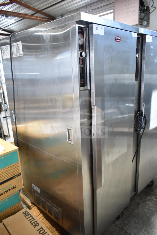 2024 FWE TS-1633-36P heated holding cabinet, stainless steel, commercial casters, 115V, 1 phase, excellent condition.