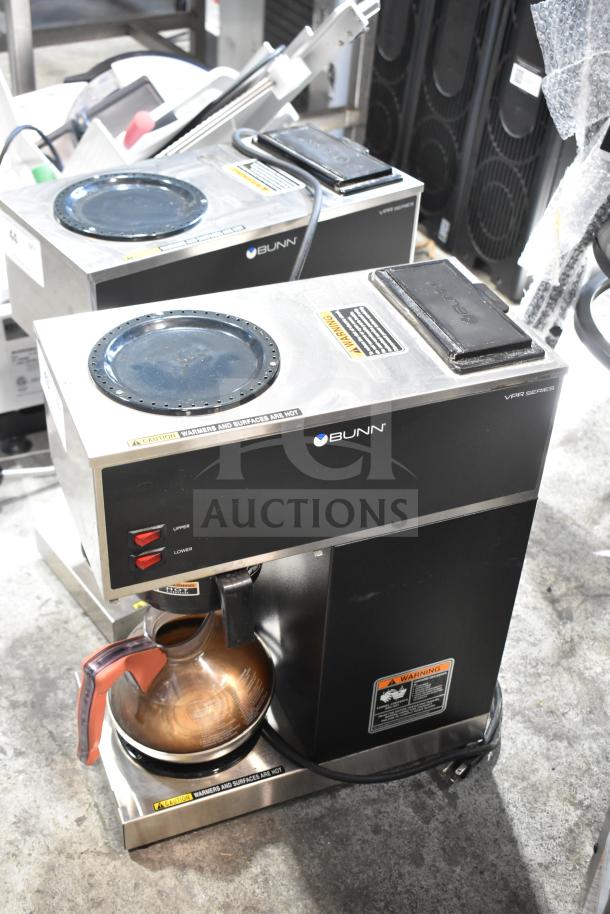 2023 Bunn VPR 33200.0015 Pourover Coffee Brewer with upper and lower warmer, 120V, used condition.
