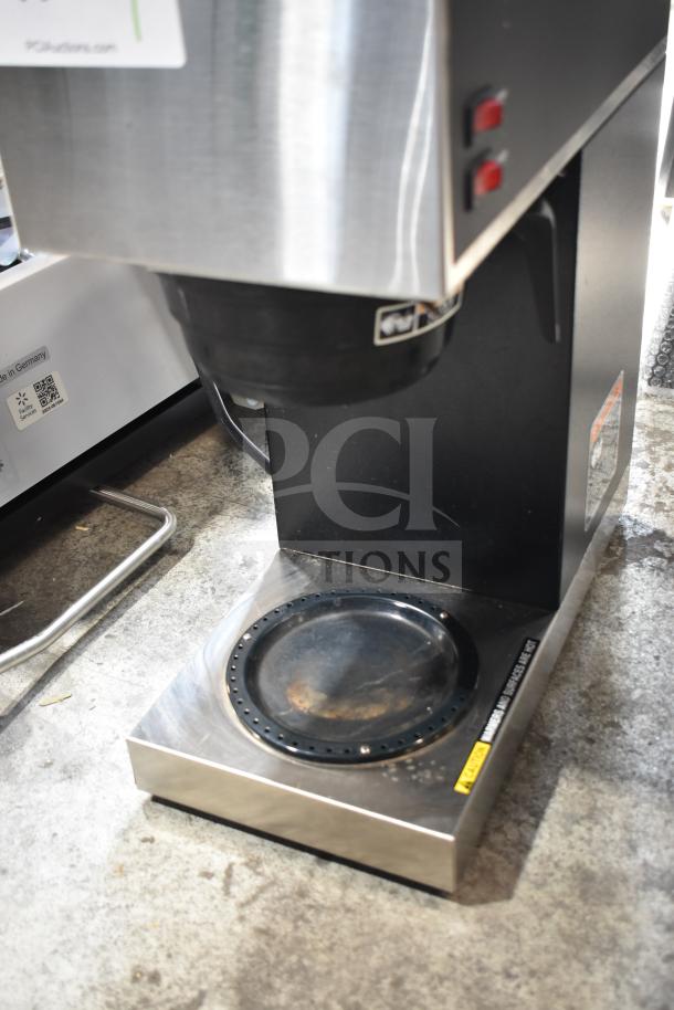 2023 Bunn VPR 33200.0015 Pourover Coffee Brewer with upper and lower warner; stainless steel; 120V, 1 phase.