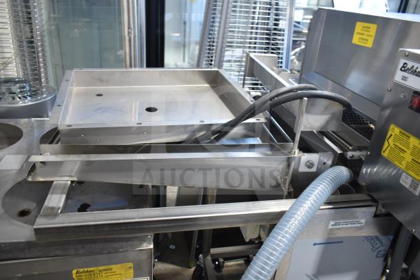 Belshaw TG50 Thermoglazing Station on casters, stainless steel, 208V, 1 phase, features visible control panel and labels.
